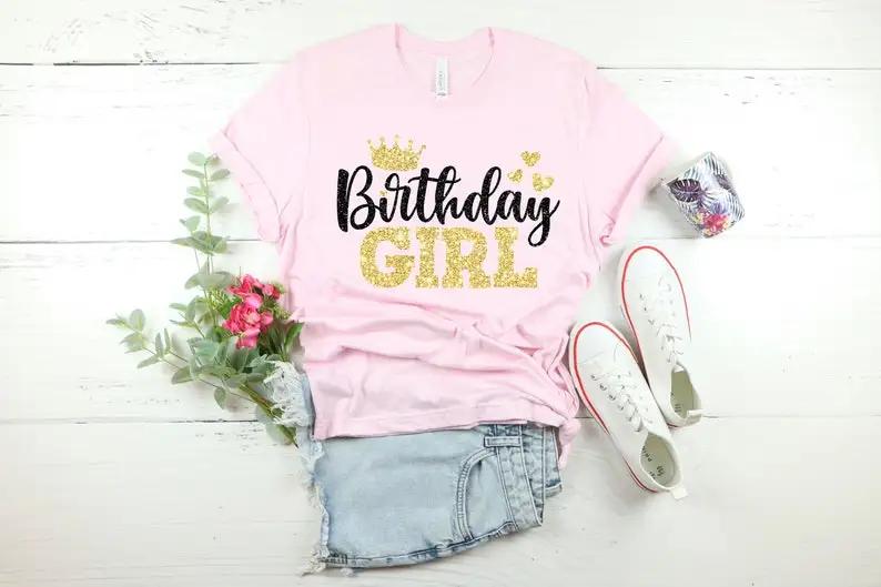 The Birthday Girl Shirt Party Squad Youth Birthday Girl  ž Ƽ O  ƮƮ ϶ м 100% ư